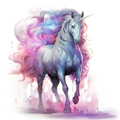 Premium Photo Colorful Galloping Unicorn