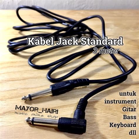 Jual Kabel Jack Instrumen M Untuk Gitar Bass Keyboard Dll Shopee