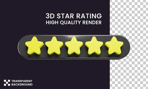 Premium Psd Five Stars Customer Product Rating Review D Render