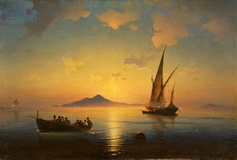 Painting The Bay Of Naples By Ivan Konstantinovich Aivazovsky Description