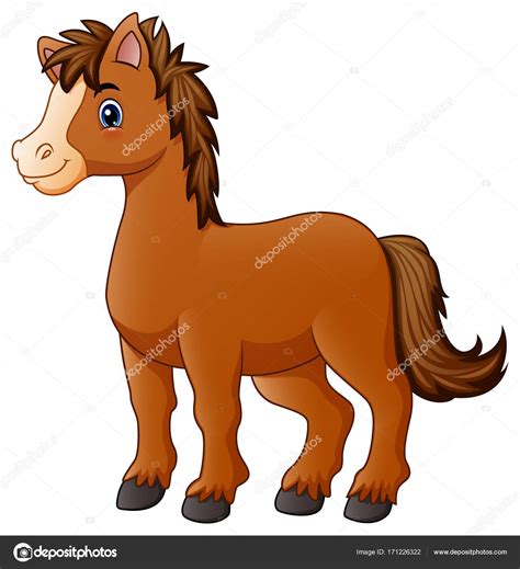 Brown horse cartoon — Stock Vector © dualoro #171226322