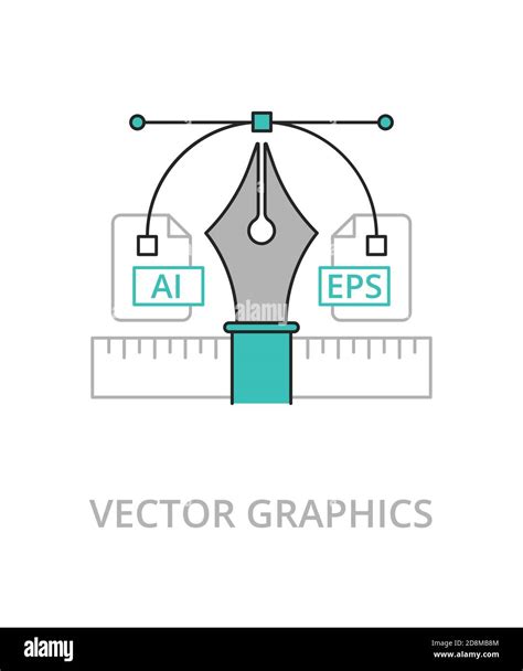 Vector Bezier Curve Icon Illustration With Ruler And Ai And Eps Files