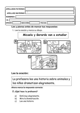 Prueba De Comunicaci N Pdf