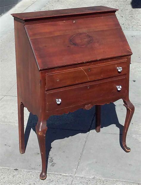 Uhuru Furniture And Collectibles Sold Queen Anne Antique Secretary Desk