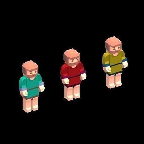 Block-Style 3D Character Collection 3D model | CGTrader