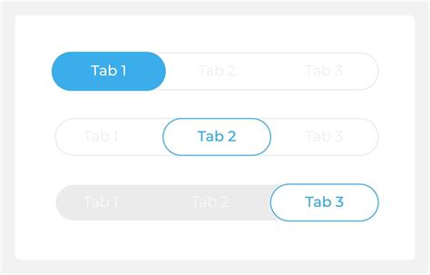 Tab Bar Menu Ui Elements Kit Website Header Isolated Vector Components