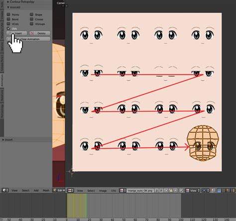 animation - Animating eye texture in a head mesh - Blender Stack Exchange