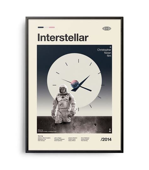 Mid-century modern Interstellar movie poster - Weekend Poster