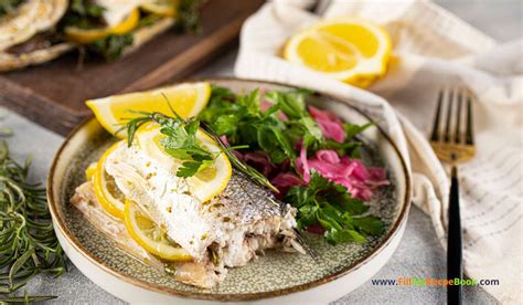 Simple Oven Baked Sea Bass - Fill My Recipe Book