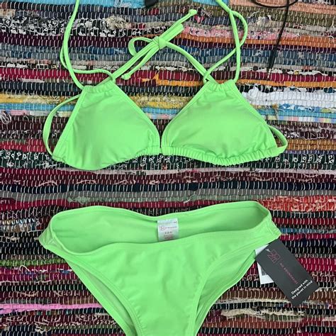 Bnwt Neon Green Bikini Depop