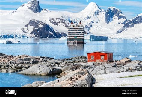 Petermann Island Antarctica January 16 2024 Cruise Ship Seabourn