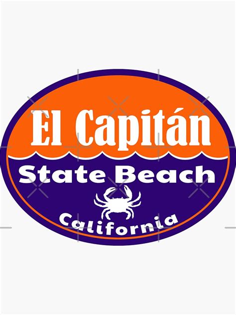 El Capitán State Beach Surf California Surfing Sticker by DD2019