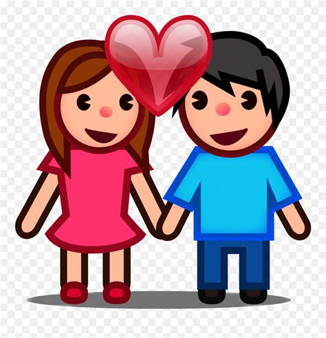 Peo-couple In Love - Couple Emoji Png Clipart (#891318) - PinClipart