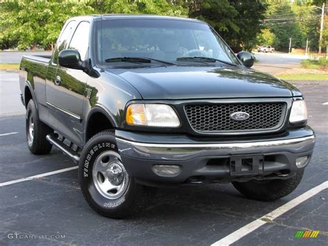 2001 Dark Highland Green Metallic Ford F150 Xlt Supercab 4x4 17506154