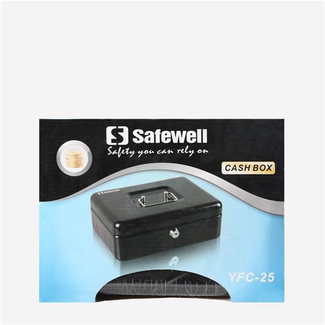 Safewell Cash Box With Lock Yfc 25 Black Ahpi