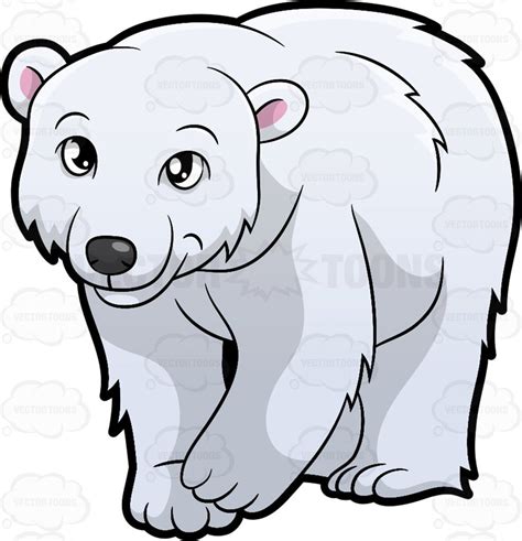 Standing Polar Bear Clipart | Free download on ClipArtMag