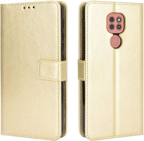 Coque étui à rabat pour Motorola Moto G9 Play en cuir simili avec