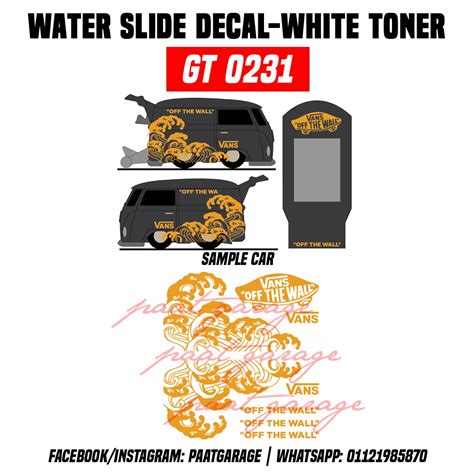 Hot Wheels Water Slide Decal Gold Series Gt Shopee Malaysia