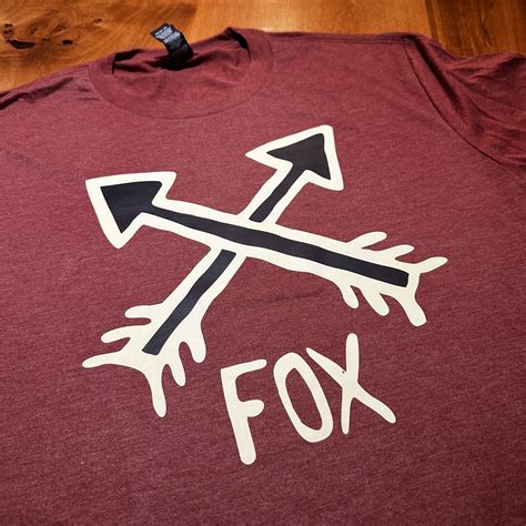 Fox Lodge T Shirt Heathered Russet Crystal Lake Tours