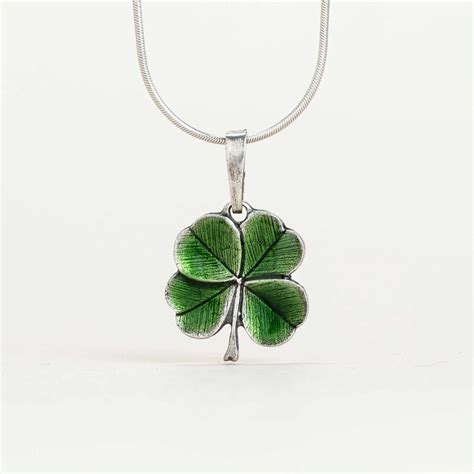 Green Four Leaf Clover Necklace Sale Online | bellvalefarms.com