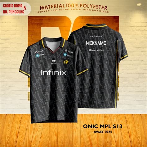 Jual Premium Baju Jersey Onic Hitam Espots Mpl S Terbaru Full