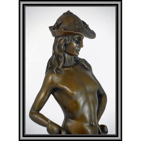Male Nude With Sword Statue Figurine Bronze