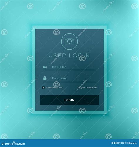 Modern Login Page Template Design Stock Vector - Illustration of