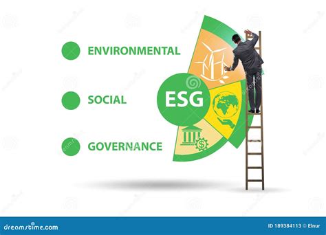 Esg Concept As Environmental And Social Governance With Business Stock