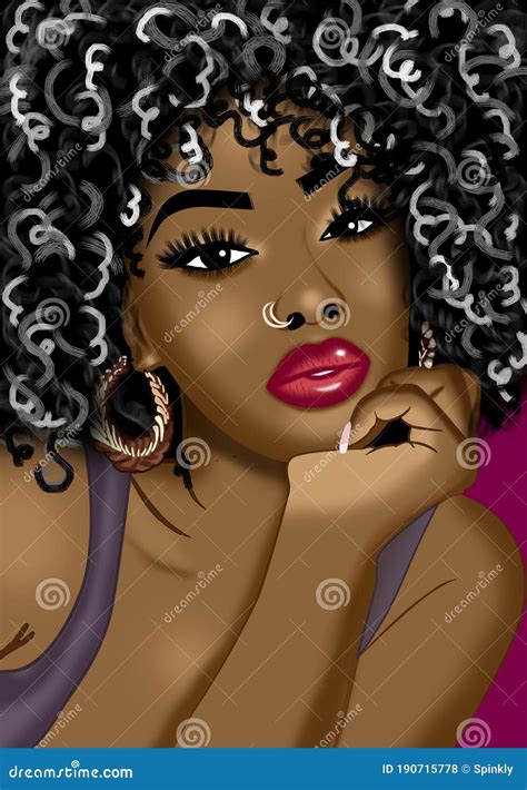 Black Girl Magic Digital Art Illustration Stock Photo - Image of brown, beautiful: 190715778