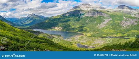 Innerdalsvatna Lake Innerdalen Mountain Valley Of Norway Stock Photo