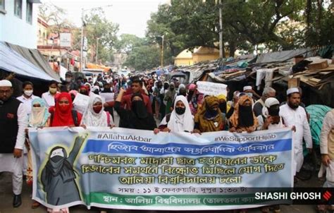 Delhi To Bengal Women Take To Streets To Protest Karnataka Hijab Ban