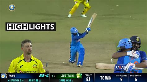 India Vs Australia 2nd T20 Match Highlights 2022 Ind Vs Aus Highlights Yesterday Match