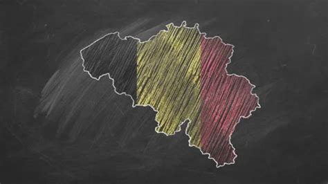 Belgium Chalk Drawn And Animated Map Wi Stock Video Pond5