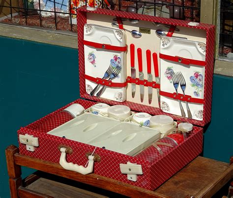 Classic Vintage Picnic Set Case Free Stock Photo Public Domain Pictures