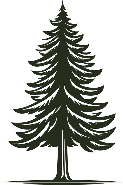 sencillo y elegante ilustración de un pino árbol, Perfecto para marca
