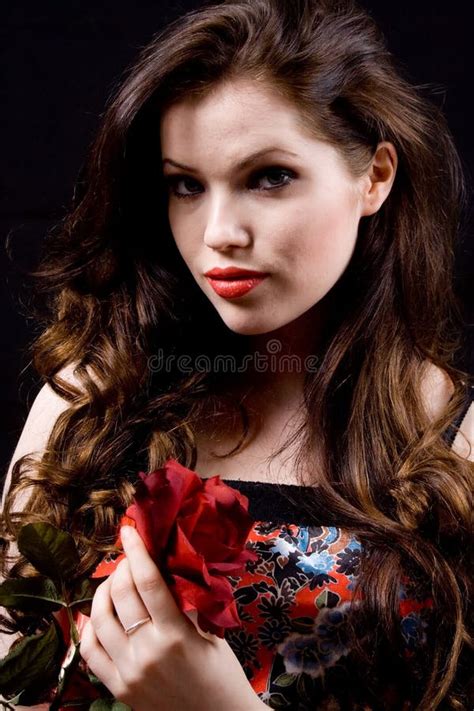 Brunette Sexy Fotografia Stock Immagine Di Modo Riccio 4251992