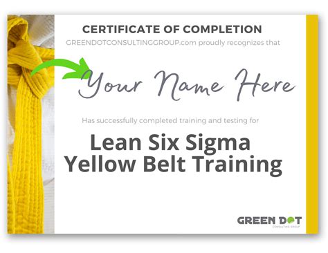 Lean Six Sigma Yellow Belt Training The Green Dot Consulting Group