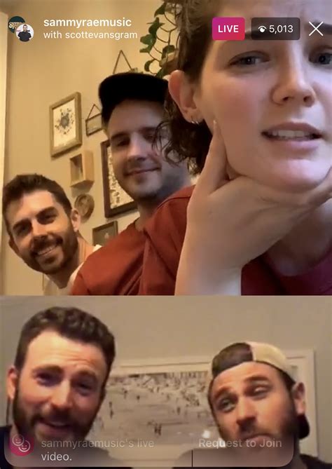 Chris Evans Fans 💙💙 On Twitter Chris And Scott On Instagram Live With Sammy Rae