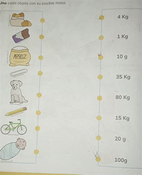 Uno Cada Objeto Con Su Posible Masa Image Of StudyX