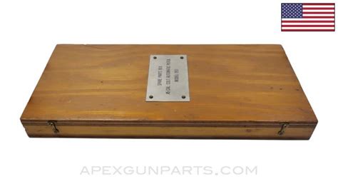 Colt 1911 Divided Wooden Spare Parts Box With Spare Parts 45 Acp