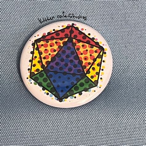 LGBT DND Pride D Rainbow Gay Pin Button Etsy