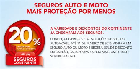 Seguros Continente Oferece De Desconto Em Cart O Continente