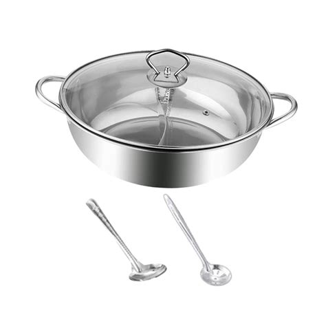 Stainless Steel Shabu Shabu Hot Pot Hot Pot Cookware Japanese Cookware With Spoons Ramen Cooker