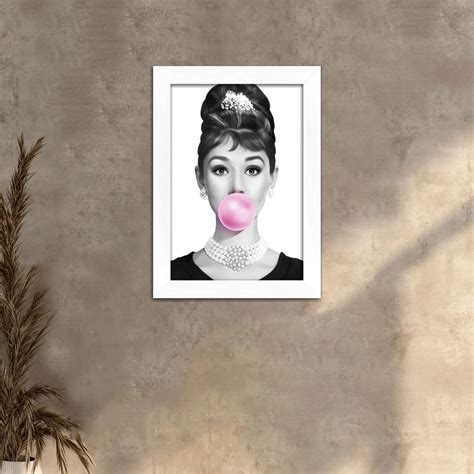 Quadro Decorativo Audrey Hepburn Black Vintage