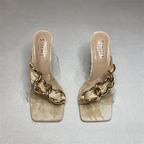 SIMMI LONDON Gold Nude Marble Heels PERFECT Depop