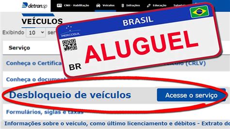 Como Bloquear O Documento De Um Veículo - BLOQUEIO DIVERSOS - VEÍCULO CATEGORIA ALUGUEL - COMO DESBLOQUEAR ...