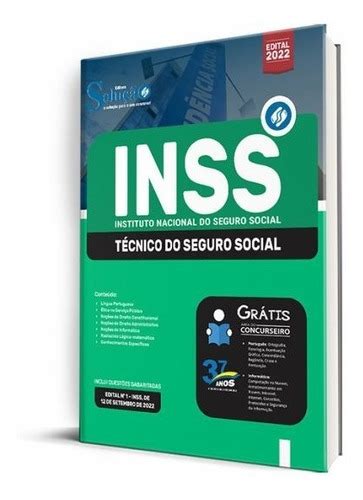 Apostila Inss 2022 Técnico Do Seguro Social Editora Solução