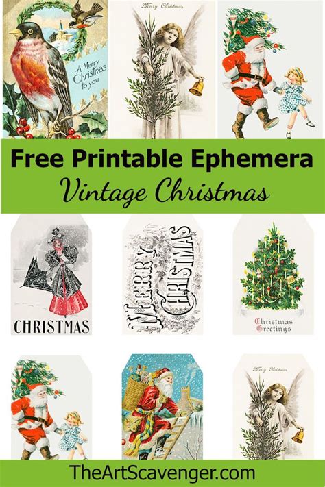 Vintage Christmas Ephemera Printables