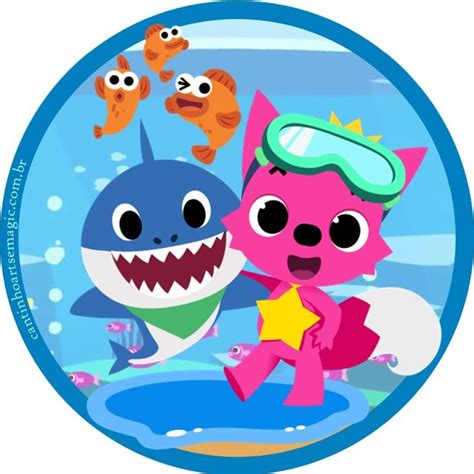 Festa Baby Shark Toppers grátis para imprimir Cantinho Art s Magic