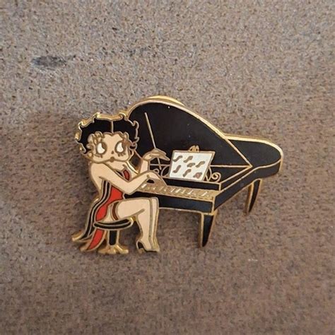 80s Betty Boop Piano Enamel Pin Gem